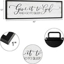 Give It to God and Go to Sleep Sign: Farmhouse Bedroom Wall Decor Above Bed Rustic Country Master Bedroom Hanging Decor Framed Country Plaque 12" x 40" by CozyNest Decor