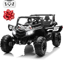 Electric Car for Kids, JOYRACER 24V Ride on Car Battery Powered Off-Road UTV w/Remote Control, 3 Speeds, 4x150W Powerful Motors, 18" Seat, Bluetooth, MP3, Electric Vehicles with Big Pull Bow by TinyTreasures Baby Boutique