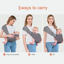 Baby Sling Carrier,Baby Carrier Newborn to Toddler,Toddler Carrier,Portable Lightweight & Spreadable Shoulder Straps (Dark Grey) by TinyTreasures Baby Boutique