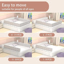 Bed Rail, Bed Rail for Toddlers, Kid, Adult, 78.7" Bed Side Rails for Full, Queen, King, Twin, Bunk, Dorm Beds to Prevent Falls, Bed Rails Can be Flexibly Combined, Easy Installation (Gray, 4 Packs) by TinyTreasures Baby Boutique