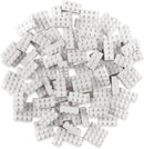 Strictly Briks Classic Bricks Starter Kit – 96 White 2x4 Building Blocks – Creative Set for Kids Ages 3+ – 100% Compatible with Major Brick Brands by TinyTreasures Baby Boutique
