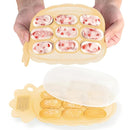 Haakaa Silicone Nibble Freezer Tray -Breastmilk Teething Popsicle Mold - Baby Fruit Food Feeder Teether Tray - Baby Food Maker - Ice Cube Tray - 4 Months+ Babies - BPA Free -Banana by TinyTreasures Baby Boutique