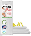 Custom Size Cradle Baby Mattress and Bassinet Mattress – Firm Foam Baby Bed with Waterproof Vinyl Cover – Non-Toxic Hypoallergenic Cushion Pad Replacement for Infant Bed by TinyTreasures Baby Boutique