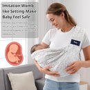 CUBY Wrap Baby Sling Carrier, Baby Wraps Sling Carrier Adjustable Breathable Lightweight Easy to Wearing - Baby Slings for Newborn Infant Toddler Front & Hip Carry Up to 40lbs (Blue Flower) by TinyTreasures Baby Boutique