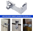 Door Lock Hasp Latchs, Collapsible Solid 304 Stainless Steel File Cabinet Lock Desk Drawer Lock, for 90 Degree and 180 Degree Drawers, Dabinets, Doors, Flip Barn Door (Individual Key) by TinyTreasures Baby Boutique