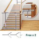 BABELIO 36-Inch Tall Baby Gate, 26-40" Wide Auto-Close Pet Gate, Easy Install and No-Drilling, Pressure Mounted with Wall Protectors and Extension Kits, Gray by TinyTreasures Baby Boutique