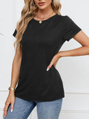Soft Short Sleeve Shirts for Women, Crew Neck T Shirts for Women Loose Fitting Lightweight Top Basic Tee Shirt by TinyTreasures Baby Boutique