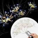 4 Pack Firework Lights, Yellow and White Patio Fairy Light Lighting Star Fireworks Sphere Fancy 120 LED DIY Dandelion Decoration Light with Remote, for Outdoor Bar Tree Wedding Party Restaurant by GreenHaven Gardens