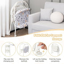 HONEY JOY Baby Changing Table with Bathtub, Foldable Infant Diaper Changing Station with Wheels, Storage Tray, Waterproof Pad, Portable Newborn Nursery Organizer Bath Stand for Boys Girls (White) by TinyTreasures Baby Boutique