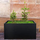 Black Planter Box Galvanized Steel Metal Planter Rectangular Indoor Large Outdoor Planters Steel Metallic Heavy Flower Pot 36In x 12In x 16In Commercial Residential for Patio, Deck, Backyard, Garden by GreenHaven Gardens