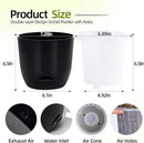 QCQHDU 2 Pack Orchid Pots with Holes for Repotting, Double-Layer and Self Watering Orchid Pot with Good Air Circulation by GreenHaven Gardens