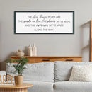 SRSZHIYUE The Best Things in Life Sign Wall Decor Art 32"×12" for family Home Bedroom Adventure Large Wood Framed Wall Hanging (Black) by CozyNest Decor
