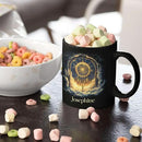 Personalized Name Black Coffee Mug, Custom Unique Celestial Mug 11oz or 15oz, Custom Fantasy Landscape Ceramic Cup, Nature Lover Coffee Cup for Holiday, Gifts for Women, Men by CozyNest Decor