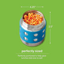 LunchBots Thermal 8 oz Triple Insulated Thermos - Hot 6 Hours or Cold 12 Hours - Leak Proof Thermos Soup Jar - All Stainless Interior - Navy Lid - Aqua Dots by TinyTreasures Baby Boutique