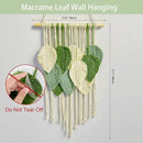 Macrame Wall Hanging Boho Wall Tapestry Handmade Woven Leaf Wall Decor Crochet Wall Art for Home Office Apartment(15.8" W x 31.5" L) by CozyNest Decor