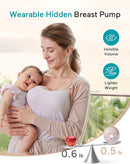 Paruu Hands Free Breast Pump P16, Wearable Breast Pump Electirc Portable with 4 Modes & 12 Levels, Max 309mmHg Strong Suction 19/21/24mm Flange Inserts Wearable Breastfeeding Pump, 2 Pack（Nude by TinyTreasures Baby Boutique