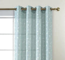 MIUCO Floral Embroidery Semi Sheer Curtains Faux Linen Grommet Panels for Living Room 52 x 84 Inch 2 Panels Set, Subtle Green by CozyNest Decor