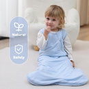 Mosebears Unisex Baby Sleep Sack 1.0 TOG, Supersoft Rayon Made from Bamboo Wearable Blanket with 2-Way Zipper (Fog Blue,0-6 Months) by TinyTreasures Baby Boutique