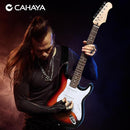CAHAYA Electric Guitar Kit 39in - Full Size Electric Guitar Kit for Beginner Starter Poplar Solid Body with 10W Amplifier, Gig Bag, Strap, Tuner, Cable, String, Picks by TinyTreasures Baby Boutique