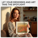 Homeforia 11x11 Picture Frame White, High-End Oak 11 x 11 Square Wooden Frames with Mat 9 by 9 inch Photo, 11by11 Wood Frame Matted to 9x9 Print, Wall Hanging Frame, Tempered Glass, Wall Kit, Set of 1 by CozyNest Decor