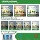 Wolezek Grow Lights for Indoor Plants, 2 Pack 6000K LED White Plant Grow Lights Indoor, Full Spectrum Grow Lamp with Clip, Auto ON & Off Timer 6/12/16H, 3 Modes, 5-Level Dimmable Brightness by GreenHaven Gardens
