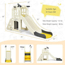 BABY JOY Toddler Large Slide, 6 in 1 Slide for Kids with Basketball Hoop, Ring Toss, 2 in 1 Convertible Climbing Way, Freestanding Kids Slide Climber Set for Indoors Outdoor Boys Girls Gifts Present by TinyTreasures Baby Boutique