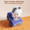 iPlay, iLearn Press to Go Car Toys for Toddlers 1-3, Baby Animal Racing Cars, Infant Play Vehicle Set, Baby Push Go Friction Car Toys for 6-9-12-18 Months, 1st Birthday Gifts for 1-2 Years Old Boys by TinyTreasures Baby Boutique