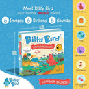 Ditty Bird Dinosaur Book for Toddlers | Realistic Dino Sound Book | Interactive T-Rex Board Books for Toddlers 1-3 | Sensory, Musical Books for Dino Lovers | Sturdy Nursery Rhyme Toys for Baby by TinyTreasures Baby Boutique