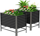Doniks 2PCS Raised Garden Bed with Legs, 48×24×37in Large Outdoor Metal Galvanized Garden Planting Box,900lb Capacity for Vegetables Lawn Green Flowers, Fruits, Terrace by GreenHaven Gardens
