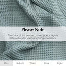 Salt Earth GOTS Certified 100% Organic Cotton Throw Blanket, 55" X 60" Blankets & Throws for Bed, Throw Blanket for Couch,Modern & Cozy Blanket, All Seasons Waffle Blanket, Soft Blanket (Silver Blue) by TinyTreasures Baby Boutique
