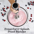 Zulay Immersion Stick Mixer Hand Blender - 800 Watts, Turbo Mode, 5-ft Power Electric Cord, Handheld Portable, Stainless Steel Blades - For Effortless Blending Smoothie, Soup, Baby Food, Puree - Black by TinyTreasures Baby Boutique