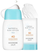 Sun Lotion SPF 40 & Sun Stick SPF 50-100% Zinc Oxide Mineral Sunscreen - No White Cast - Vegan Reef-Safe for Babies Kids Adults - Korean Skincare, 2.82oz & 0.49oz by TinyTreasures Baby Boutique