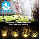 Solar Powered Ground lights 12 Pack,Waterproof LED Solar Lights Outdoor Solar Disk Lights Decorative,Solar Garden Lights for Landscape Pathway Patio Yard Walkway Path Lawn Driveway Lighting Warm White by GreenHaven Gardens