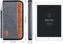 Real Leather Wallet RFID Family Passport Holder Waterproof Travel Essentials (Grey) by TinyTreasures Baby Boutique