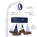 Lambs & Ivy Little Skipper Sailboat & Moon Musical Baby Crib Mobile Soother Toy by TinyTreasures Baby Boutique