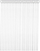 12 Inch Long Metal BBQ Kabob, Stainless Steel Skewers Shish Kebab Skewers 30 Pack (12Inch BBQ Skewers-30p) by GreenHaven Gardens