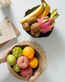 Fruit Bowl for Kitchen Counter, Porcelain Decorative Bowl for Home Décor Modern Pedestal Bowl with 3-Legs Large Centerpiece Bowl for Breads, Nuts, Brown by CozyNest Decor