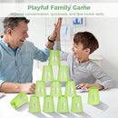 yeesport 48 PCS Sport Stacking Cups with Horse Pattern, Sport Training Game for Challenge Competition, Plastic Stacking Cups, Classic Family Game for Youth and Adults, Red+Blue+Green+Yellow by TinyTreasures Baby Boutique