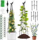 2 Pack Garden Obelisk Trellis for Climbing Plants | 79 Inches Tall Rustproof Metal Plant Support Trellis | Adjustable Garden Tower Trellis for Indoor Outdoor Vines Vegetables Flowers by GreenHaven Gardens