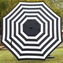 Sunnyglade 9' Patio Umbrella Outdoor Table Umbrella with 8 Sturdy Ribs (Black and White) by GreenHaven Gardens