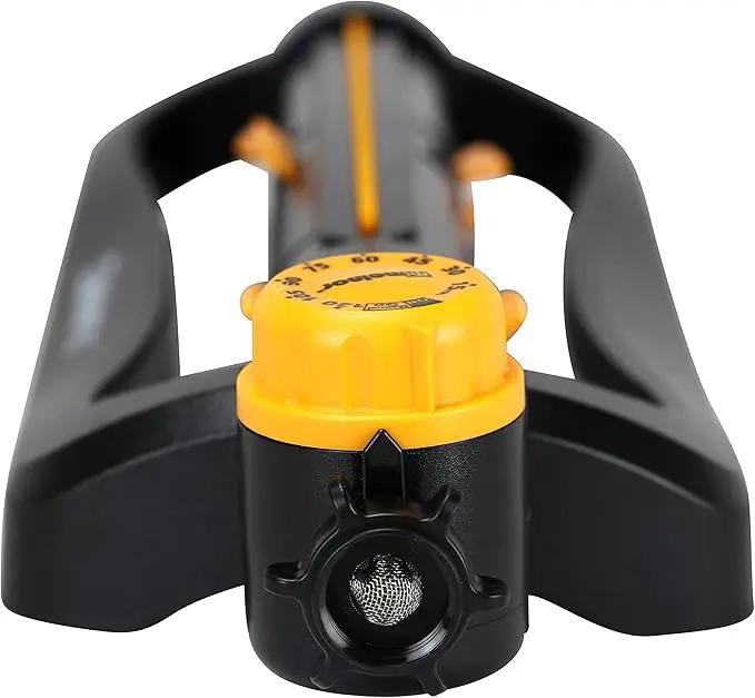 Melnor 65133AMZ XT Turbo Oscillating Sprinkler W/Timer, 4,500 sq. ft., Quick Connect Bundle, 2-Way Adjustable, Black, Yellow, photo 3 of 8