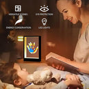 CHERRY CHEERS Family Handprint Kit with Light, Handprint Keepsake Frame, Wooden Led Light, Easy Install, No Need Screw etc, Non-Toxic Paints (Black) by TinyTreasures Baby Boutique