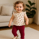 SOBOWO Baby Girl Leggings Pants Toddler Girls Solid Ribbed Pants 3 Pack Ruffle Bottoms Trouser Fall Winter Clothes 9M-3T by TinyTreasures Baby Boutique
