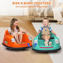 12V Bumper Car for Toddlers, Electric Toy Ride on Battery Car with Kids W/Parent Remote Control, 2-Speed, 360 Degree Spin, Music & LED Lights for Kids, Orange by TinyTreasures Baby Boutique