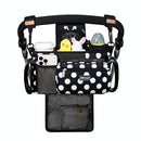 TOPDesign Universal Baby Stroller Organizer, Stroller Caddy with Detachable Mesh Bag & Heightened Insulated Cup Holders & Non-Slip Secure Hooks Accessories, Fits Most Strollers (Polka Dots) by TinyTreasures Baby Boutique