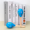 2 Pcs Maracas, Hand Percussion Rattles for Kids, Wooden Rumba Shaker Hand Musical Instruments with Clear Rhythm for Kids Adults Playing (Blue) by TinyTreasures Baby Boutique