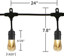 Enbrighten LED Outdoor String Lights 48ft Soft Warm White Patio Lights with Ultra-Durable Shatterproof and Waterproof Acrylic Bulbs for Balcony, Backyard, Porch, Gazebo, Deck, Party and Market, 35631 by CozyNest Decor