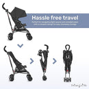 Dream On Me Rover Convenience Baby Stroller in Black, Lightweight & Compact Umbrella Stroller, Easy one-Hand fold Travel Stroller, Lockable Rear Wheels, Removable & Adjustable Canopy by TinyTreasures Baby Boutique
