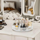 Ovicar Lazy Susan Turntable Organizer - 13 inch Rotating Spice Rack Metal Lazy Susan for Cabinet Pantry Kitchen Countertop Dining Table Cupboard Bathroom Vanity Refrigerator White by CozyNest Decor