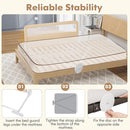 BABY JOY Bed Rails for Toddlers, 59'' Extra Long, Swing Down Bed Guard w/Safety Strap, Folding Baby Bedrail for Kids Twin, Double, Full Size Queen & King Mattress (59-Inch, Beige) by TinyTreasures Baby Boutique